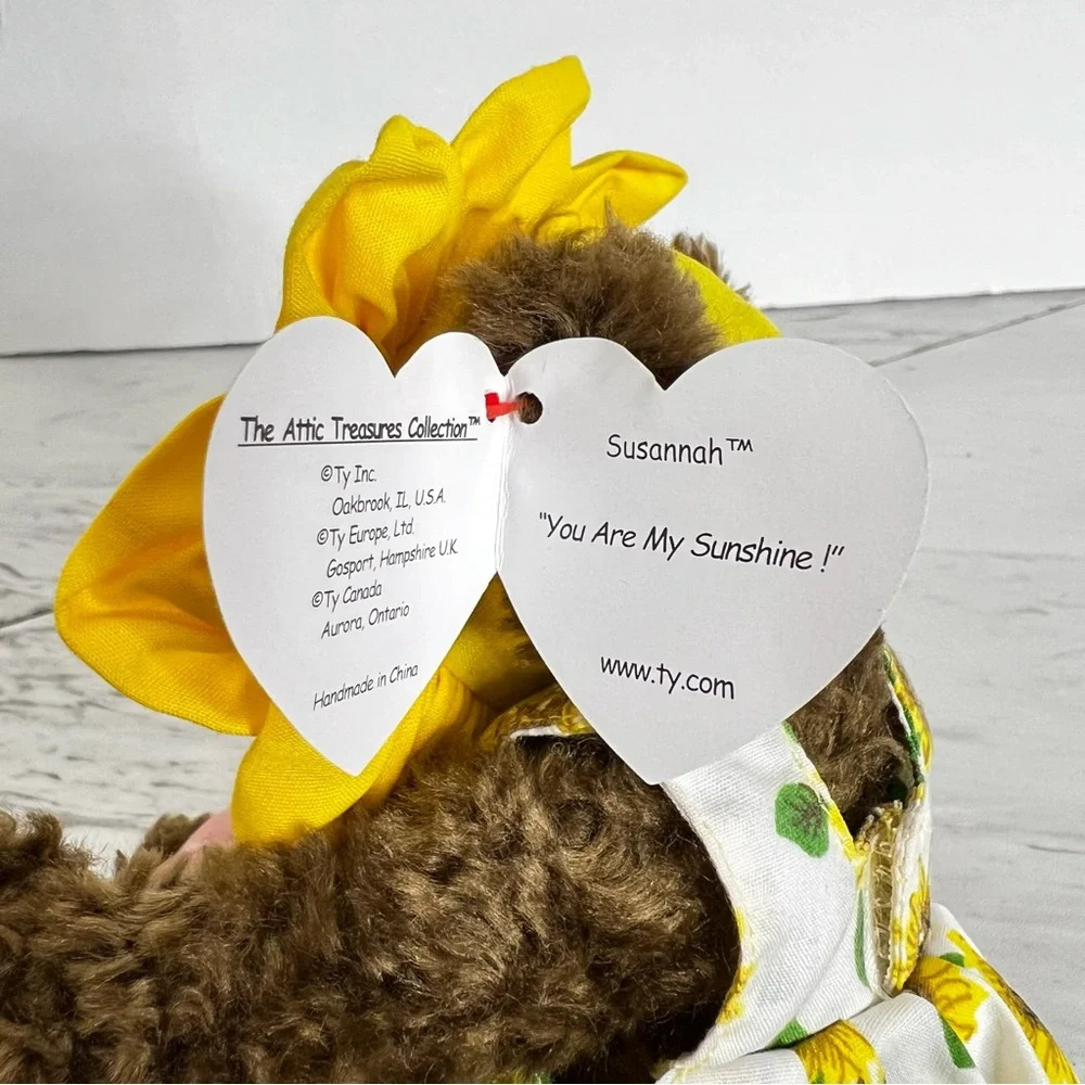 Ty Beanie Babies Susannah The Sunflower Bear Sz 9" "You Are My Sunshine!" 1,993 - Picture 10 of 14